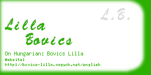 lilla bovics business card